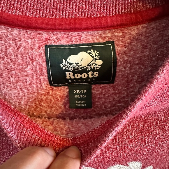 Roots Canada Heathered Red Sweatshirt Dress with Beaver Logo - Picture 4 of 6